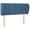 Image de vidaXL TÃªte de lit avec oreilles Bleu foncÃ© 83x23x78/88 cm Velours