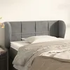 Image de vidaXL Tête de lit avec oreilles Gris clair 103x23x78/88 cm Velours