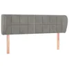 Image de vidaXL TÃªte de lit avec oreilles Gris clair 147x23x78/88 cm Velours