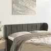 Image de vidaXL Tête de lit avec oreilles Gris foncé 147x23x78/88 cm Velours