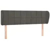 Image de vidaXL TÃªte de lit avec oreilles Gris foncÃ© 147x23x78/88 cm Velours
