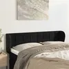 Image de vidaXL Tête de lit avec oreilles Noir 147x23x78/88 cm Velours