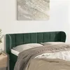 Image de vidaXL Tête de lit avec oreilles Vert foncé 147x23x78/88 cm Velours