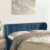Image de vidaXL Tête de lit avec oreilles Bleu foncé 147x23x78/88 cm Velours