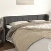 Image de vidaXL Tête de lit avec oreilles Gris foncé 163x23x78/88 cm Velours