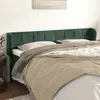 Image de vidaXL Tête de lit avec oreilles Vert foncé 163x23x78/88 cm Velours