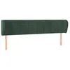 Image de vidaXL TÃªte de lit avec oreilles Vert foncÃ© 163x23x78/88 cm Velours