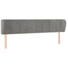 Image de vidaXL TÃªte de lit avec oreilles Gris clair 183x23x78/88 cm Velours