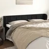 Image de vidaXL Tête de lit avec oreilles Noir 183x23x78/88 cm Velours