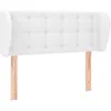 Image de vidaXL TÃªte de lit avec oreilles Blanc 93x23x78/88 cm Similicuir