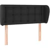 Image de vidaXL TÃªte de lit avec oreilles Noir 103x23x78/88 cm Similicuir