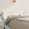 Image de vidaXL Tête de lit avec oreilles Blanc 147x23x78/88 cm Similicuir