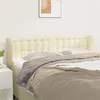 Image de vidaXL Tête de lit avec oreilles Crème 147x23x78/88 cm Similicuir