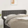 Image de vidaXL Tête de lit avec oreilles Gris 147x23x78/88 cm Similicuir