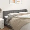 Image de vidaXL Tête de lit avec oreilles Gris 183x23x78/88 cm Similicuir