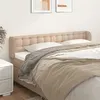 Image de vidaXL Tête de lit avec oreilles Cappuccino 183x23x78/88 cm Similicuir