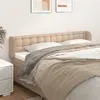Image de vidaXL Tête de lit avec oreilles Cappuccino 203x23x78/88 cm Similicuir