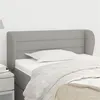 Image de vidaXL Tête de lit avec oreilles Gris clair 83x23x78/88 cm Tissu3117258