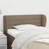 Image de vidaXL Tête de lit avec oreilles Taupe 83x23x78/88 cm Tissu