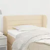 Image de vidaXL Tête de lit avec oreilles Crème 83x23x78/88 cm Tissu