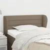 Image de vidaXL Tête de lit avec oreilles Taupe 93x23x78/88 cm Tissu3117270
