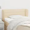 Image de vidaXL Tête de lit avec oreilles Crème 93x23x78/88 cm Tissu