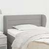 Image de vidaXL Tête de lit avec oreilles Gris clair 103x23x78/88 cm Tissu