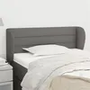 Image de vidaXL Tête de lit avec oreilles Gris foncé 103x23x78/88 cm Tissu