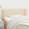 Image de vidaXL Tête de lit avec oreilles Crème 103x23x78/88 cm Tissu3117279