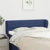 Image de vidaXL Tête de lit avec oreilles Bleu 147x23x78/88 cm Tissu