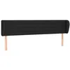 Image de vidaXL TÃªte de lit avec oreilles Noir 163x23x78/88 cm Tissu