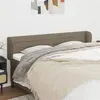 Image de vidaXL Tête de lit avec oreilles Taupe 163x23x78/88 cm Tissu