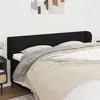 Image de vidaXL Tête de lit avec oreilles Noir 183x23x78/88 cm Tissu