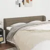 Image de vidaXL Tête de lit avec oreilles Taupe 183x23x78/88 cm Tissu