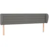 Image de vidaXL TÃªte de lit avec oreilles Gris foncÃ© 203x23x78/88 cm Tissu