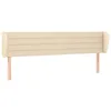Image de vidaXL TÃªte de lit avec oreilles CrÃ¨me 203x23x78/88 cm Tissu