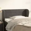 Image de vidaXL Tête de lit avec oreilles Gris foncé 93x23x78/88 cm Velours3117321