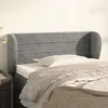 Image de vidaXL Tête de lit avec oreilles Gris clair 103x23x78/88 cm Velours