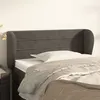 Image de vidaXL Tête de lit avec oreilles Gris foncé 103x23x78/88 cm Velours