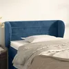Image de vidaXL Tête de lit avec oreilles Bleu foncé 103x23x78/88 cm Velours
