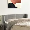 Image de vidaXL Tête de lit avec oreilles Gris clair 147x23x78/88 cm Velours
