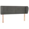 Image de vidaXL TÃªte de lit avec oreilles Gris foncÃ© 147x23x78/88 cm Velours