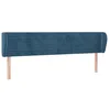 Image de vidaXL TÃªte de lit avec oreilles Bleu foncÃ© 163x23x78/88 cm Velours