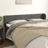 Image de vidaXL Tête de lit avec oreilles Gris foncé 183x23x78/88 cm Velours