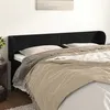 Image de vidaXL Tête de lit avec oreilles Noir 183x23x78/88 cm Velours