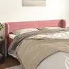 Image de vidaXL Tête de lit avec oreilles Rose 183x23x78/88 cm Velours