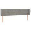 Image de vidaXL TÃªte de lit avec oreilles Gris clair 203x23x78/88 cm Velours