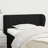 Image de vidaXL Tête de lit avec oreilles Noir 93x23x78/88 cm Tissu