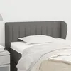 Image de vidaXL Tête de lit avec oreilles Gris foncé 103x23x78/88 cm Tissu