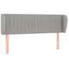 Image de vidaXL TÃªte de lit avec oreilles Gris clair 147x23x78/88 cm Tissu